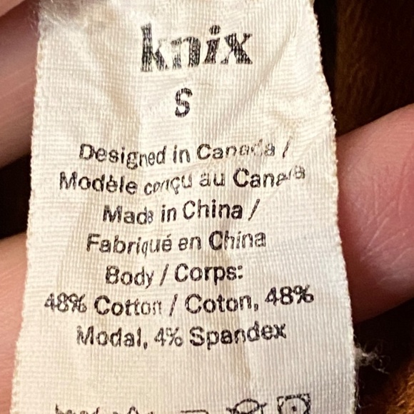 Knix Cropped Sweatshirt, Caramel, Small - Picture 9 of 9